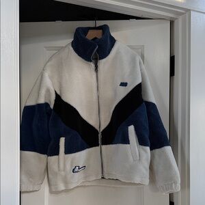 Colorblock Fleece Zip-Up Jacket
